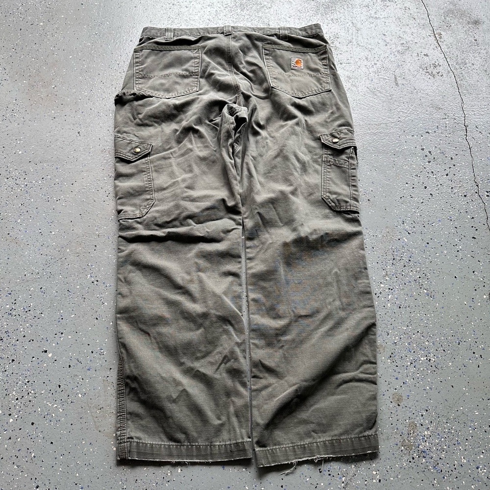 Carhartt Vintage Double Knee Cargo Workwear W38x30 Faded Olive Green